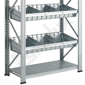 Detalle divisores de estanter�a con cestones